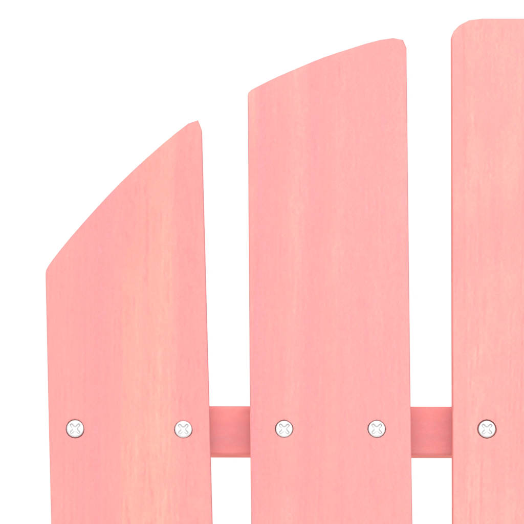 Garden Adirondack Chair with Ottoman Solid Fir Wood Pink