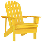 Garden Adirondack Chair Solid Fir Wood Yellow
