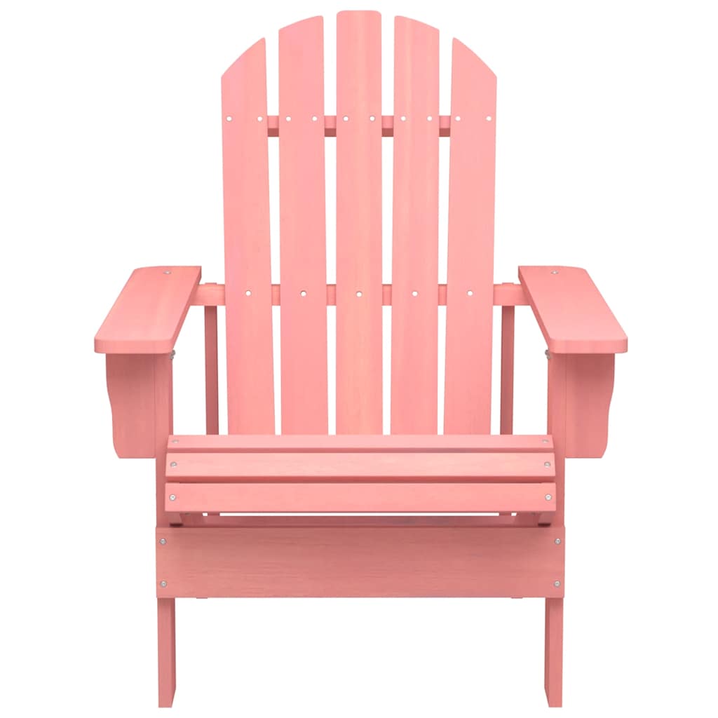 Garden Adirondack Chair Solid Fir Wood Pink