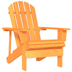 Garden Adirondack Chair Solid Fir Wood Orange