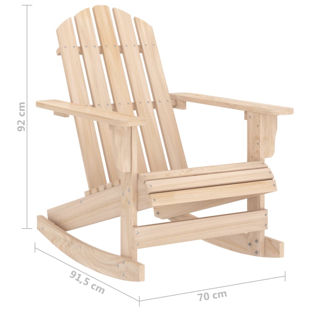 Garden Adirondack Rocking Chair Solid Fir Wood