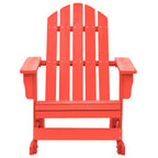 Garden Rocking Adirondack Chair Solid Fir Wood Red