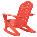 Garden Rocking Adirondack Chair Solid Fir Wood Red