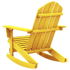 Garden Adirondack Rocking Chair Solid Fir Wood Yellow