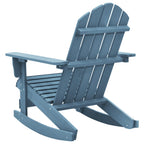 Garden Adirondack Rocking Chair Solid Fir Wood Blue