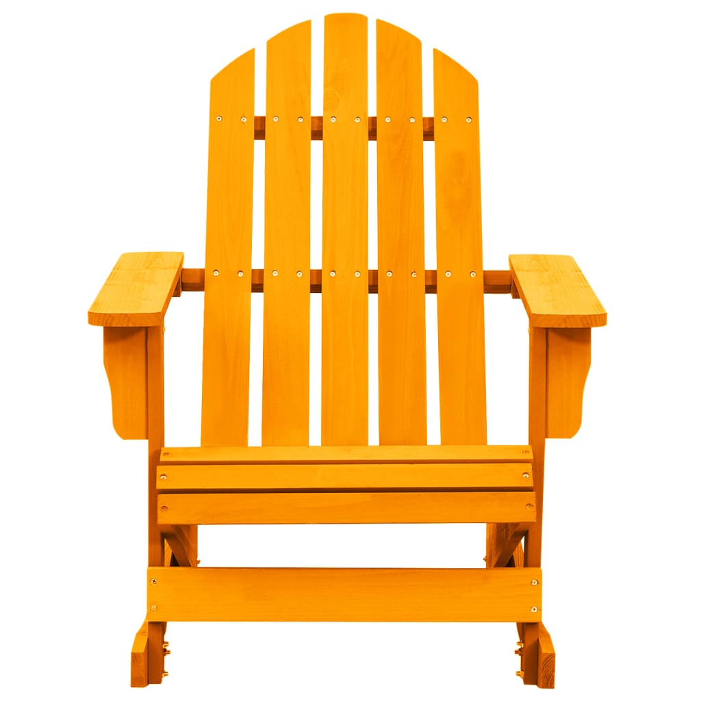 Garden Adirondack Rocking Chair Solid Fir Wood Orange
