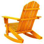 Garden Adirondack Rocking Chair Solid Fir Wood Orange