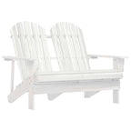 2-Seater Garden Adirondack Chair Solid Fir Wood White