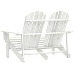 2-Seater Garden Adirondack Chair Solid Fir Wood White