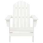Garden Adirondack Chair with Table Solid Fir Wood White