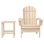 Garden Adirondack Chair with Table Solid Fir Wood