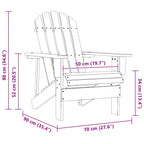 Garden Adirondack Chair with Table Solid Fir Wood