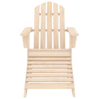 Garden Adirondack Chair with Ottoman and Table Solid Fir Wood