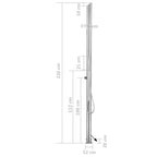 Garden Shower 220 cm Stainless Steel