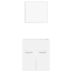 2 Piece Bathroom Furniture Set White Engineered Wood