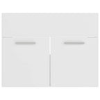 2 Piece Bathroom Furniture Set White Engineered Wood