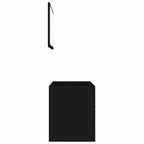 2 Piece Bathroom Furniture Set Black Engineered Wood