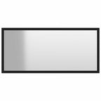 2 Piece Bathroom Furniture Set Black Engineered Wood