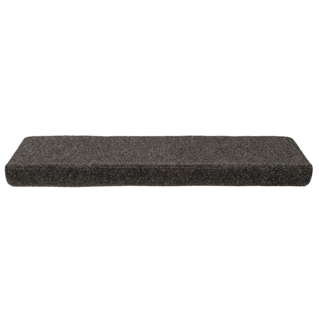 Stair Mats Self-adhesive 15 pcs 65x21x4 cm Anthracite Rectangular Edge