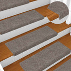 Stair Mats Self-adhesive 15 pcs 65x21x4 cm Beige Rectangular Edge