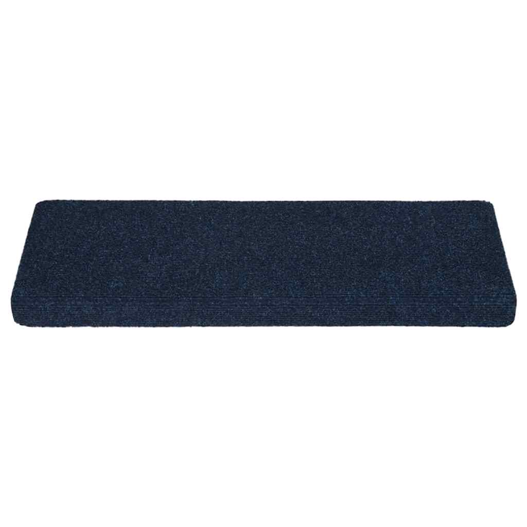 Stair Mats Self-adhesive 15 pcs 65x21x4 cm Navy Rectangular Edge