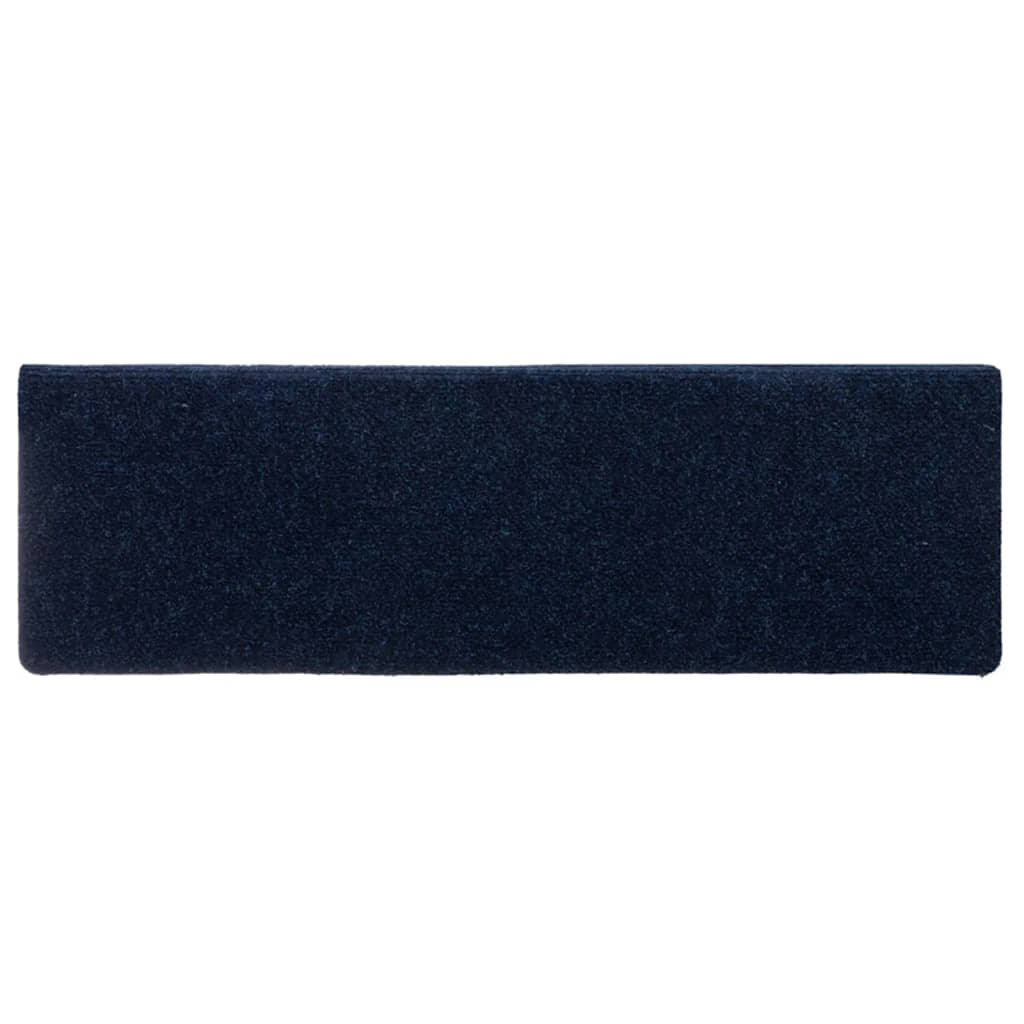 Stair Mats Self-adhesive 15 pcs 65x21x4 cm Navy Rectangular Edge