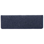 Stair Mats 15 pcs 65x21x4 cm Dark Grey and Blue Rectangular Edge