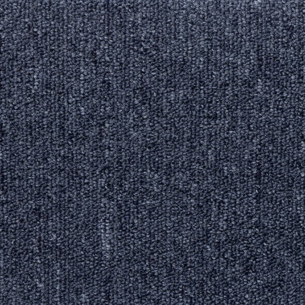 Stair Mats 15 pcs 65x21x4 cm Dark Grey and Blue Rectangular Edge