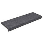 Stair Mats 15 pcs 65x21x4 cm Dark Grey Rectangular Edge