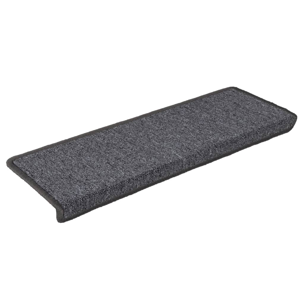 Stair Mats 15 pcs 65x21x4 cm Dark Grey Rectangular Edge