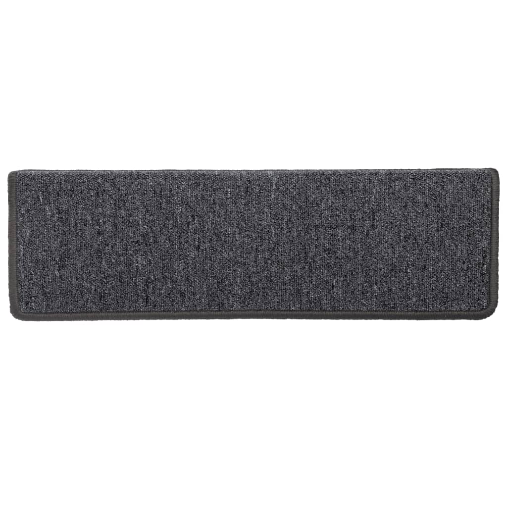 Stair Mats 15 pcs 65x21x4 cm Dark Grey Rectangular Edge