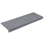Stair Mats 15 pcs 65x21x4 cm Light Grey Rectangular Edge
