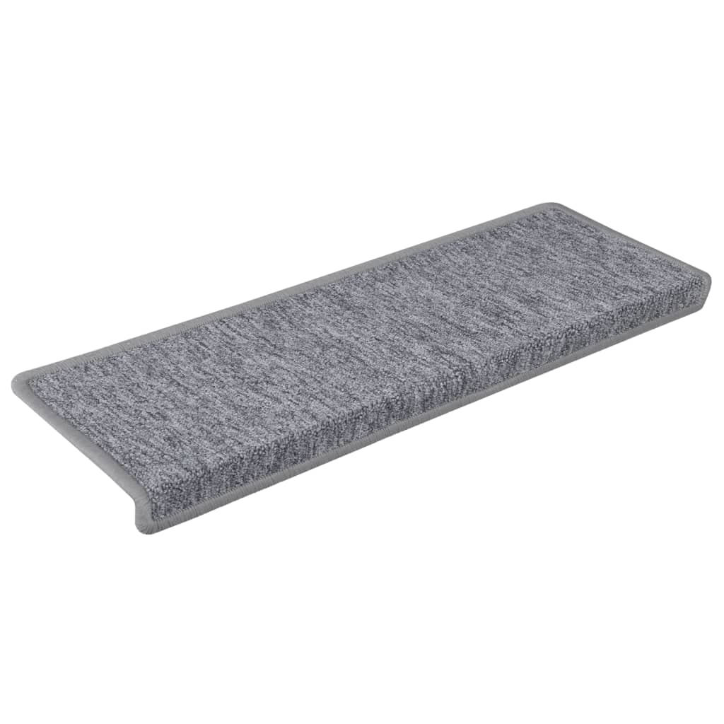 Stair Mats 15 pcs 65x21x4 cm Light Grey Rectangular Edge