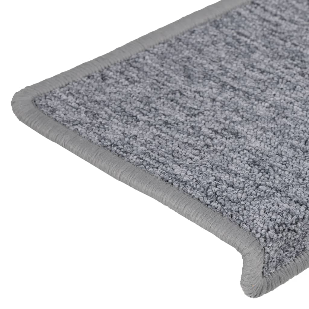 Stair Mats 15 pcs 65x21x4 cm Light Grey Rectangular Edge