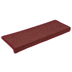 Stair Mats 15 pcs 65x21x4 cm Bordeaux Rectangular Edge