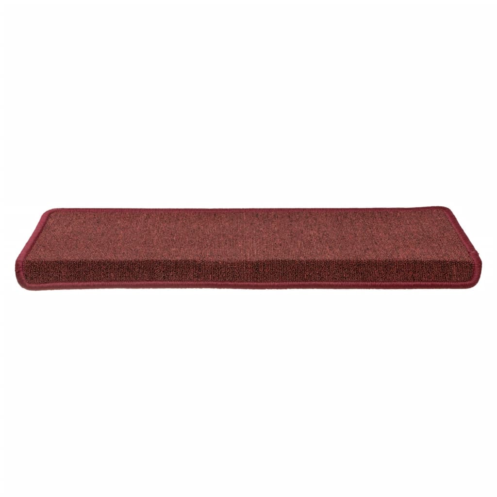Stair Mats 15 pcs 65x21x4 cm Bordeaux Rectangular Edge