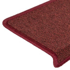 Stair Mats 15 pcs 65x21x4 cm Bordeaux Rectangular Edge
