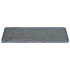 Stair Mats 15 pcs 65x21x4 cm Light Grey and Blue Rectangular Edge