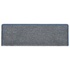 Stair Mats 15 pcs 65x21x4 cm Light Grey and Blue Rectangular Edge