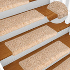 Stair Mats 15 pcs 65x21x4 cm Gold Rectangular Edge