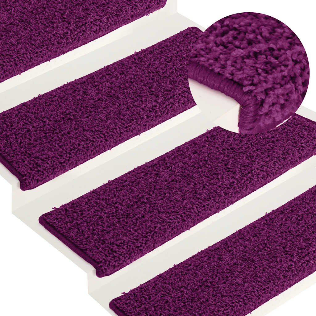 Stair Mats 15 pcs 65x21x4 cm Pink Rectangular Edge