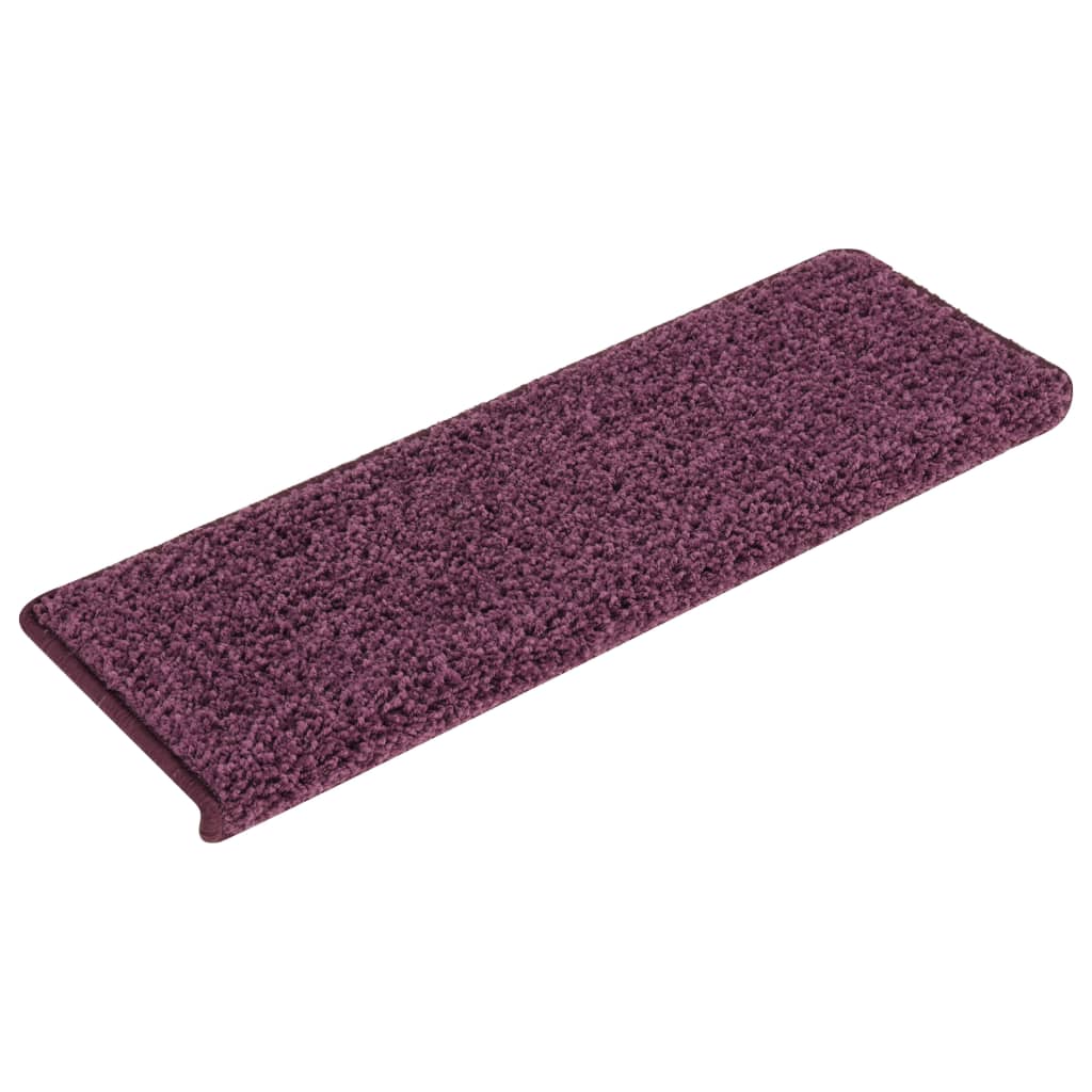 Stair Mats 15 pcs 65x21x4 cm Dark Purple Rectangular Edge