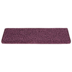 Stair Mats 15 pcs 65x21x4 cm Dark Purple Rectangular Edge