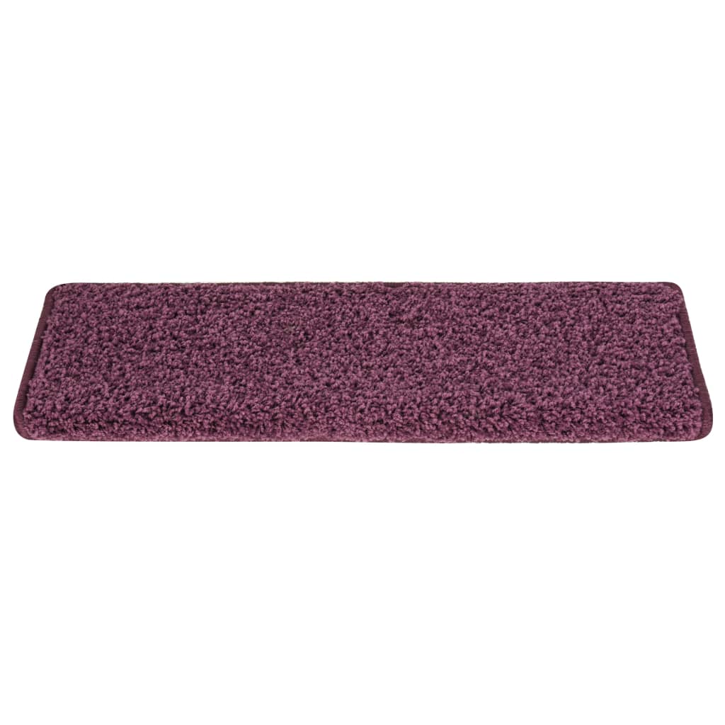 Stair Mats 15 pcs 65x21x4 cm Dark Purple Rectangular Edge