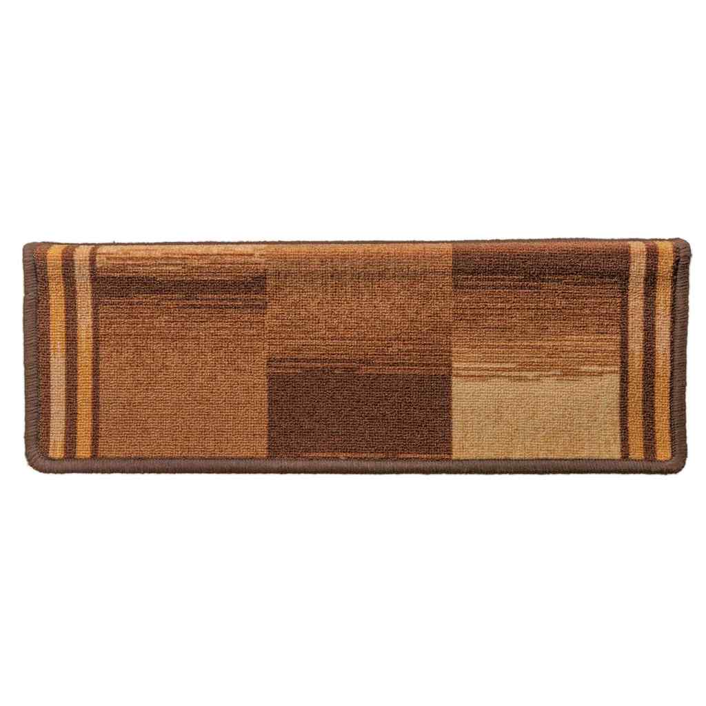 Stair Mats Self-adhesive 15 pcs 65x21x4 cm Brown