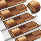 Stair Mats Self-adhesive 15 pcs 65x21x4 cm Brown