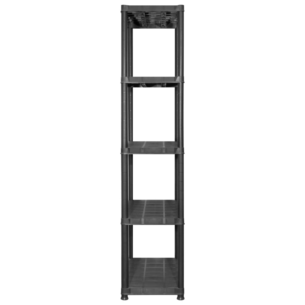 Storage Shelf 5-Tier Black Plastic