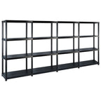 Storage Shelf 5-Tier Black Plastic