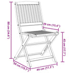 Folding Outdoor Chairs 6 pcs Solid Acacia Wood