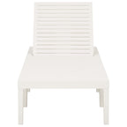 Sun Lounger Plastic White